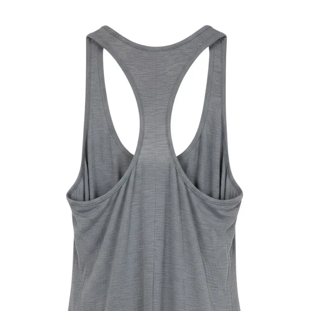 Fabletics Gray Heathered Tank Maxi Dress XS Racerback Casual Long - Picture 6 of 8